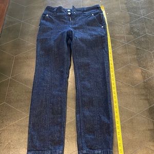 Straight leg blue jeans size 26 w/ 38” L.